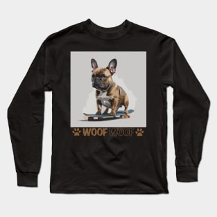 Bull Dog Skating Long Sleeve T-Shirt